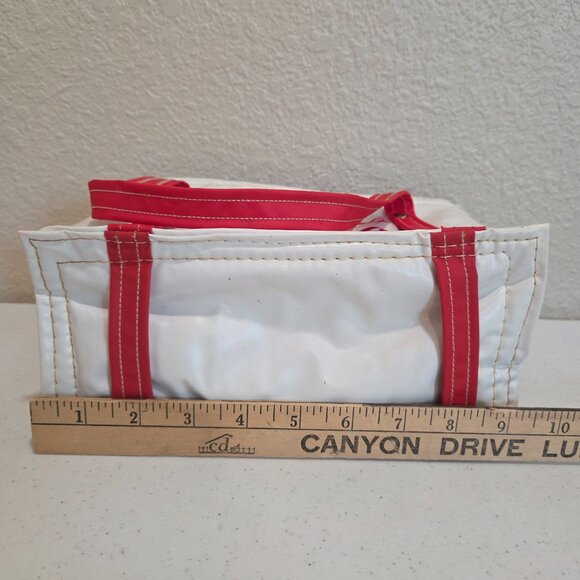 Coca Cola Vintage Lunch Box White Vinyl Cooler - Picture 5 of 12